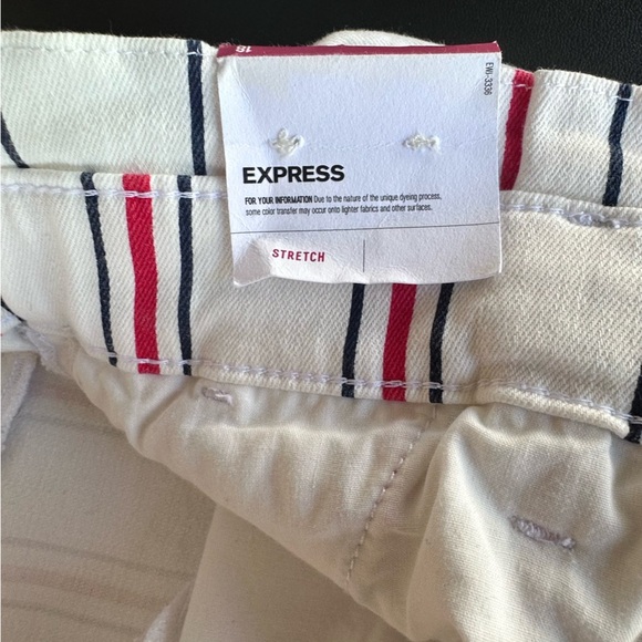 Express Womens Jean Shorts Shortie Extreme High Rise Stripe Size:18 - Picture 9 of 14